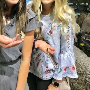 Embroidered Blue Blouse! Super unique!